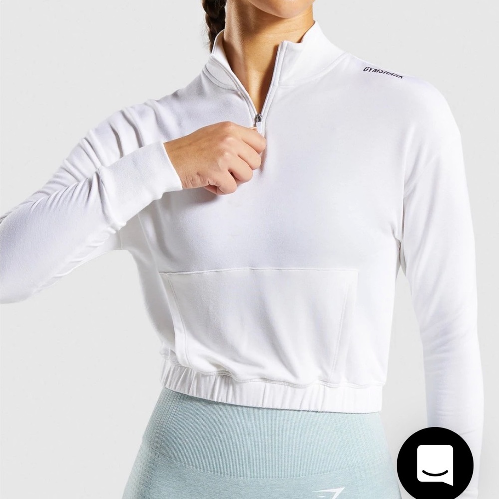 White Gymshark pullover